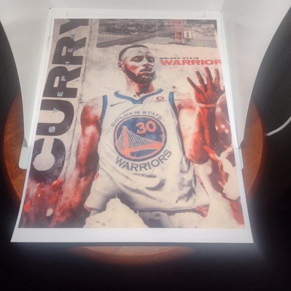 STEPHEN CURRY WARRIORS 8.5x11 ULTRA GLOSSY REPRINT COLOR ART BASKETBALL POSTER🔥 - Picture 5 of 5